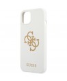 Guess GUHCP13SLS4GGWH iPhone 13 mini 5.4" white/white hard case Silicone 4G Logo