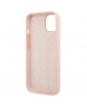 Guess GUHCP13SLS4GWPI iPhone 13 mini 5.4" pink/pink hard case Silicone 4G Logo