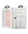 Guess GUHCP13SLS4GWPI iPhone 13 mini 5.4" pink/pink hard case Silicone 4G Logo