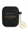 Guess GUA2LSC4EK AirPods 1/2 cover black/black Silicone Charm 4G Collection