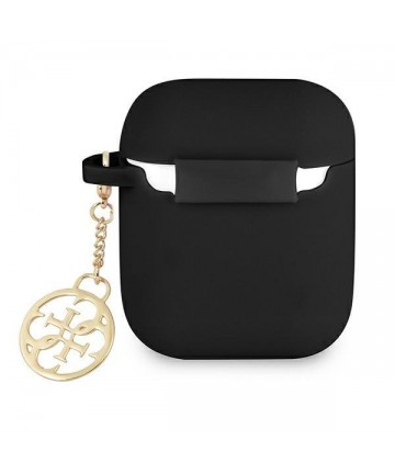 Guess GUA2LSC4EK AirPods 1/2 cover black/black Silicone Charm 4G Collection