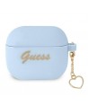Guess GUA3LSCHSB AirPods 3 cover blue/blue Silicone Charm Heart Collection