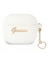 Guess GUA3LSCHSH AirPods 3 cover white/white Silicone Charm Heart Collection