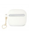 Guess GUA3LSCHSH AirPods 3 cover white/white Silicone Charm Heart Collection