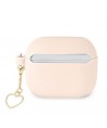 Guess GUA3LSCHSP AirPods 3 cover pink/pink Silicone Charm Heart Collection