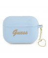 Guess GUAPLSCHSB AirPods Pro cover blue/blue Silicone Charm Heart Collection