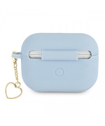 Guess GUAPLSCHSB AirPods Pro cover blue/blue Silicone Charm Heart Collection
