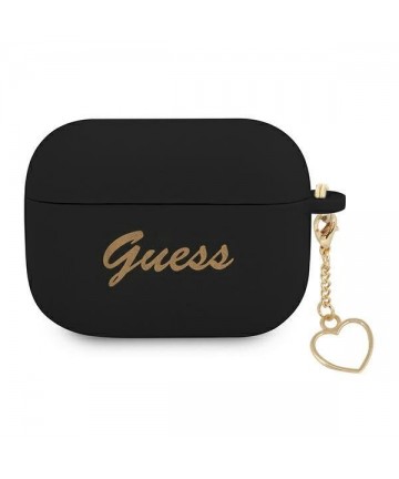 Guess GUAPLSCHSK AirPods Pro cover black/black Silicone Charm Heart Collection