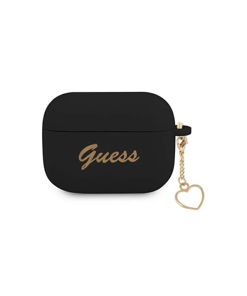 Guess GUAPLSCHSK AirPods Pro cover black/black Silicone Charm Heart Collection
