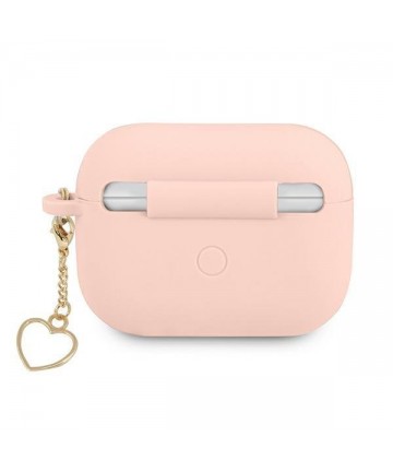 Guess GUAPLSCHSP AirPods Pro cover pink/pink Silicone Charm Heart Collection