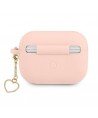 Guess GUAPLSCHSP AirPods Pro cover pink/pink Silicone Charm Heart Collection