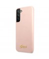 Guess GUHCS22MLSLMGPP S22+ S906 pink/pink hardcase Silicone Script Metal Logo