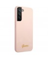 Guess GUHCS22MLSLMGPP S22+ S906 pink/pink hardcase Silicone Script Metal Logo