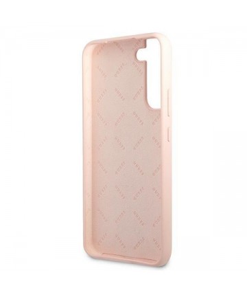 Guess GUHCS22MLSLMGPP S22+ S906 pink/pink hardcase Silicone Script Metal Logo