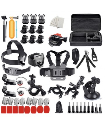 Set of universal accessories 67 in 1 for action cameras GoPro, DJI, Insta360, SJCam, Eken (GoPro 67 in 1 set)