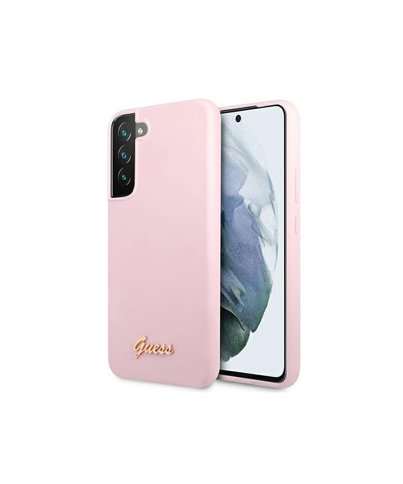 Guess GUHCS22MLSLMGLA S22+ S906 lavender/lavender hardcase Silicone Script Metal Logo