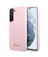Guess GUHCS22MLSLMGLA S22+ S906 lavender/lavender hardcase Silicone Script Metal Logo
