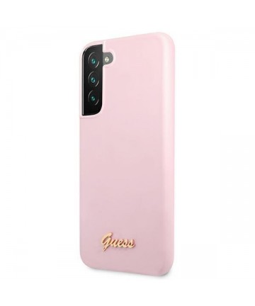 Guess GUHCS22MLSLMGLA S22+ S906 lavender/lavender hardcase Silicone Script Metal Logo