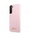 Guess GUHCS22MLSLMGLA S22+ S906 lavender/lavender hardcase Silicone Script Metal Logo