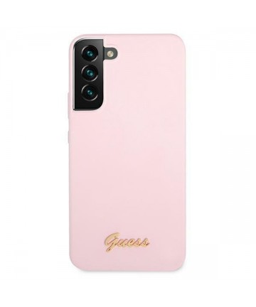 Guess GUHCS22MLSLMGLA S22+ S906 lavender/lavender hardcase Silicone Script Metal Logo