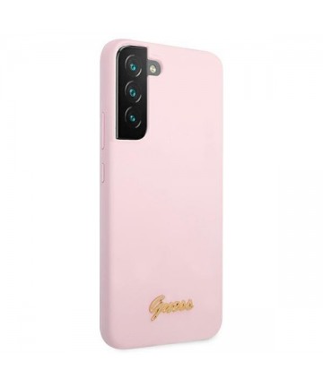 Guess GUHCS22MLSLMGLA S22+ S906 lavender/lavender hardcase Silicone Script Metal Logo