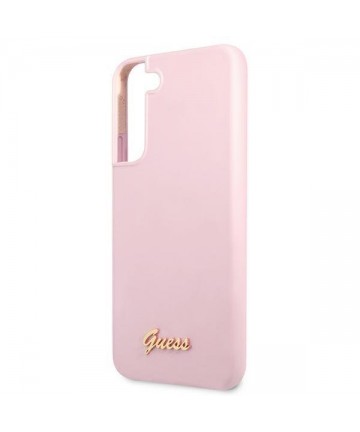 Guess GUHCS22MLSLMGLA S22+ S906 lavender/lavender hardcase Silicone Script Metal Logo