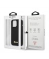 Guess GUHMP13LLSLMGBK iPhone 13 Pro / 13 6.1" black/black hardcase Silicone Script Gold Logo MagSafe