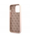 Guess GUHMP13LLSLMGLP iPhone 13 Pro / 13 6.1" light pink/light pink hardcase Silicone Script Gold Logo Magsafe
