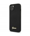 Guess GUHMP13MLSLMGBK iPhone 13 6.1" black/black hardcase Silicone Script Gold Logo Magsafe