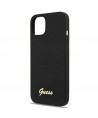 Guess GUHMP13MLSLMGBK iPhone 13 6.1" black/black hardcase Silicone Script Gold Logo Magsafe