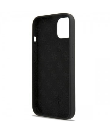 Guess GUHMP13MLSLMGBK iPhone 13 6.1" black/black hardcase Silicone Script Gold Logo Magsafe