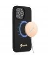 Guess GUHMP13XLSLMGBK iPhone 13 Pro Max 6.7" black/black hardcase Silicone Script Gold Logo MagSafe