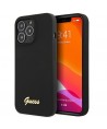Guess GUHMP13XLSLMGBK iPhone 13 Pro Max 6.7" black/black hardcase Silicone Script Gold Logo MagSafe