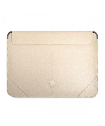 Guess Saffiano Triangle Logo case for a 14" laptop - beige
