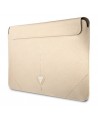 Guess Saffiano Triangle Logo case for a 14" laptop - beige