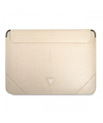 Guess Saffiano Triangle Logo case for a 16" laptop - beige