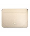 Guess Saffiano Triangle Logo case for a 16" laptop - beige