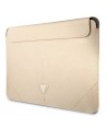 Guess Saffiano Triangle Logo case for a 16" laptop - beige