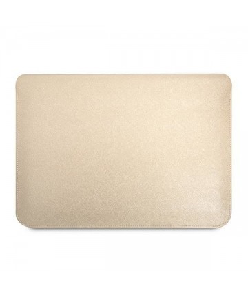 Guess Saffiano Triangle Logo case for a 16" laptop - beige