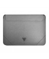 Guess Saffiano Triangle Logo case for a 16" laptop - silver