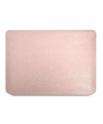 Guess Saffiano Triangle Logo case for a 16" laptop - pink