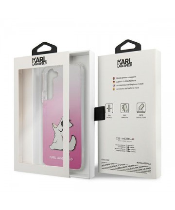Karl Lagerfeld Choupette Eat Case for Samsung Galaxy S22+ - Pink
