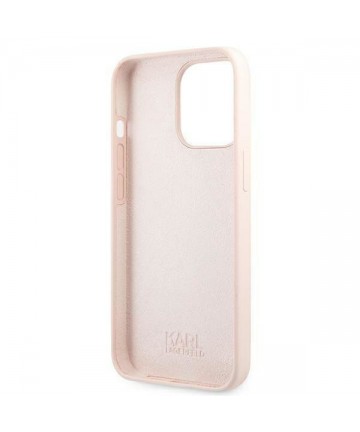 Karl Lagerfeld Silicone Ikonik Karl&Choupette MagSafe Case for iPhone 13 Pro / iPhone 13 - Light Pink