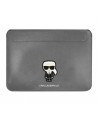 Karl Lagerfeld Saffiano Ikonik Karl case for a 16" laptop - silver