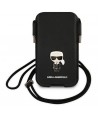 Karl Lagerfeld Saffiano Ikonik Karl 6.1'' handbag - black