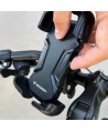 Wozinsky strong phone holder for bicycle, motorcycle, scooter handlebars, black (WBHBK6)
