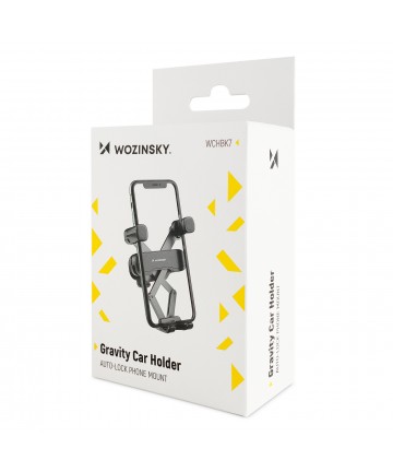 Wozinsky Gravity Car Phone Holder Black (WCHBK7)