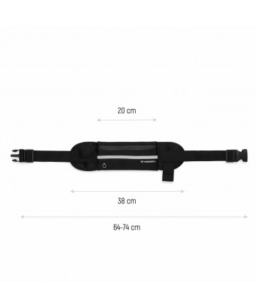 Wozinsky expandable running belt black (WRBBK1)