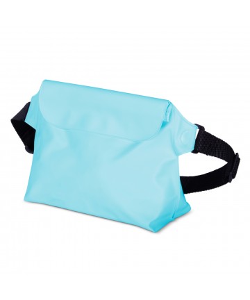 PVC waterproof pouch / waist bag - light blue