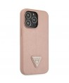 Guess GUHCP13LPSATLP iPhone 13 Pro / 13 6.1" pink/pink hardcase SaffianoTriangle Logo